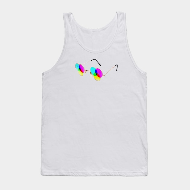 CMYK Glasses Tank Top by brain360